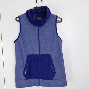 Under Armour Vest Womens M Survivor Hybrid Full Zip Cold Gear Colorblock Blue